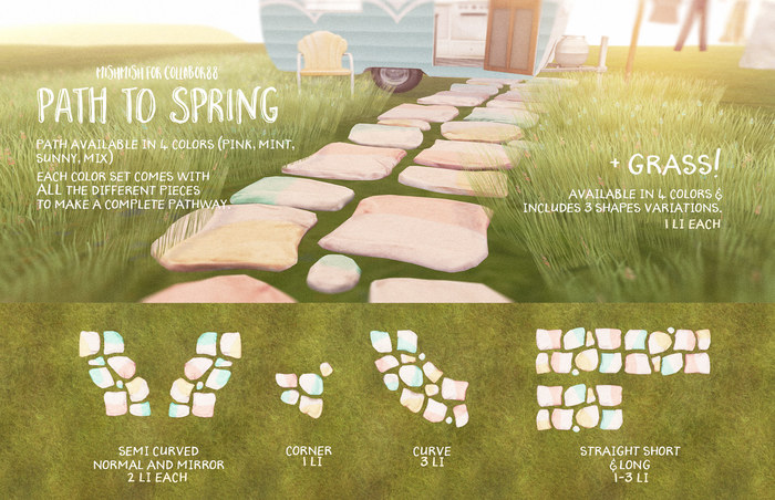 MishMish - Path to Spring - Mint Stones [Boxed] (path pieces only)