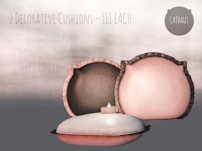 CATHAUS - Whispering Dreams Bedroom - Cushions (Wear to unpack)