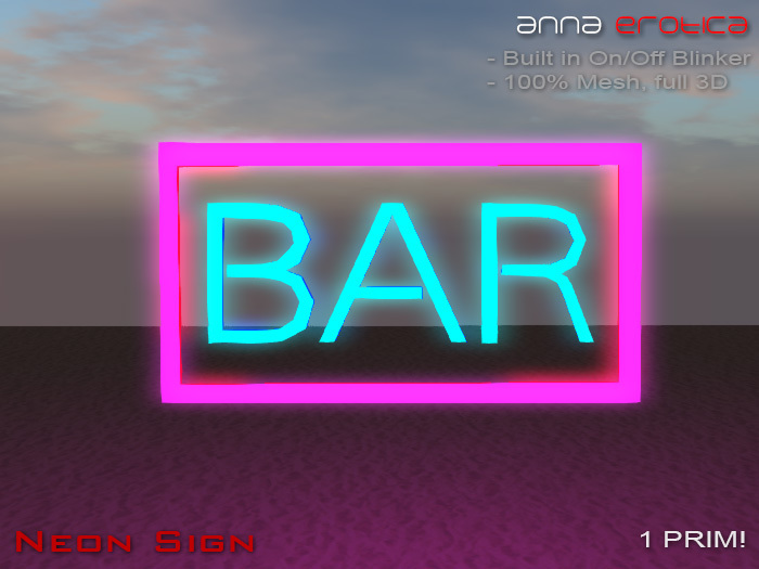 Anna Erotica - Bar Mesh Neon Sign (box)