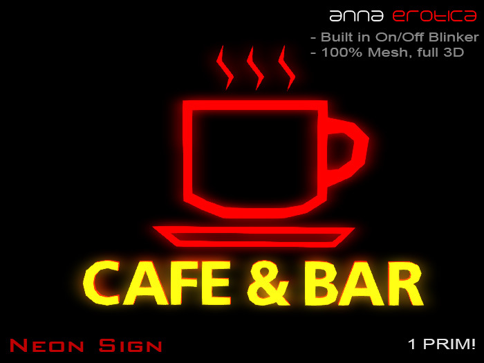 Anna Erotica - Cafe & Bar Mesh Neon Sign (box)