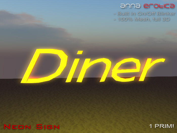 Anna Erotica - Diner Mesh Neon Sign (box)