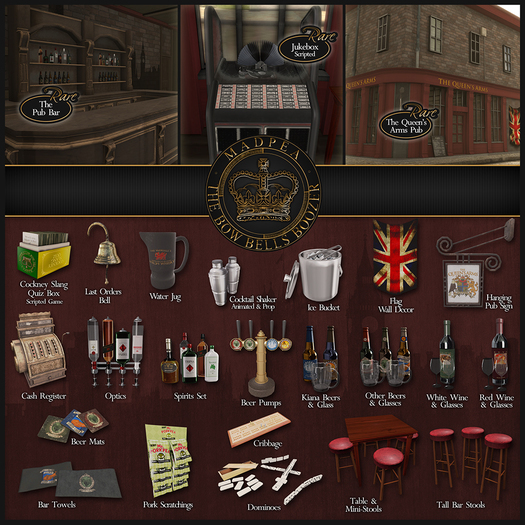 MadPea Bow Bells Boozer - Table & Small Stools