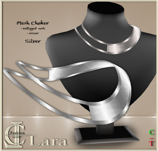 Lala White Flower Mesh Choker main image 0
