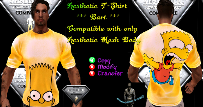 Aesthetic - Bart - T-shirt Rigged Mesh