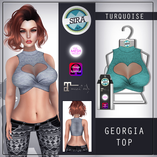 SIRA - [Mesh Body] Georgia Top - Turquoise