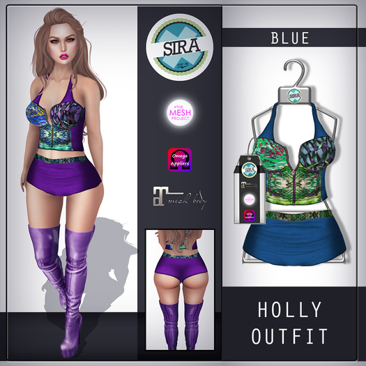 SIRA - [Mesh Body] Holly Outfit - Blue