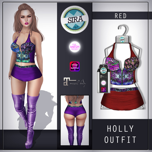 SIRA - [Mesh Body] Holly Outfit - Red