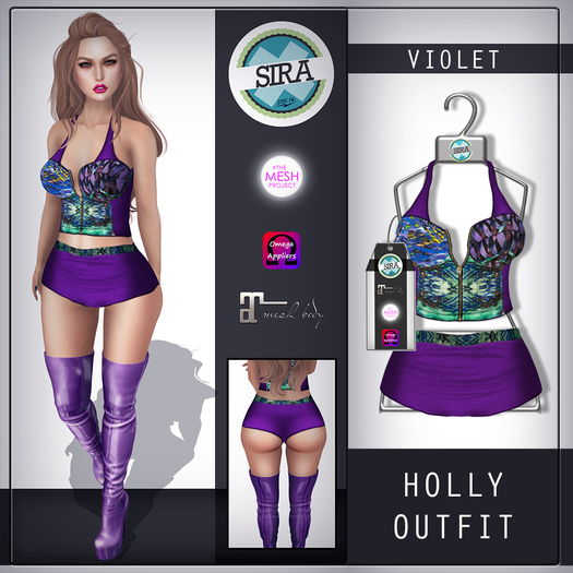 SIRA - [Mesh Body] Holly Outfit - Violet