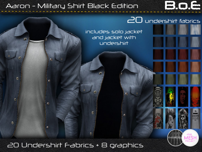 BoE - DEMO - Aaron Military Shirt Blue