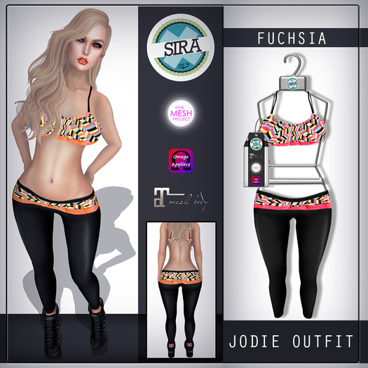 SIRA - [Mesh Body] Jodie Outfit - Fuchsia