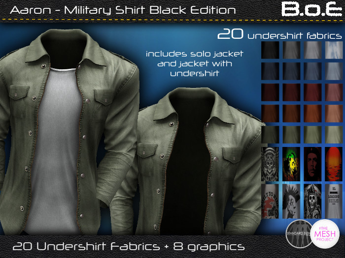 BoE - DEMO - Aaron Military Shirt Green