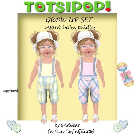 TOTSIPOP! Grow Up Set TOTSIPOP! Plaid Suspender romper