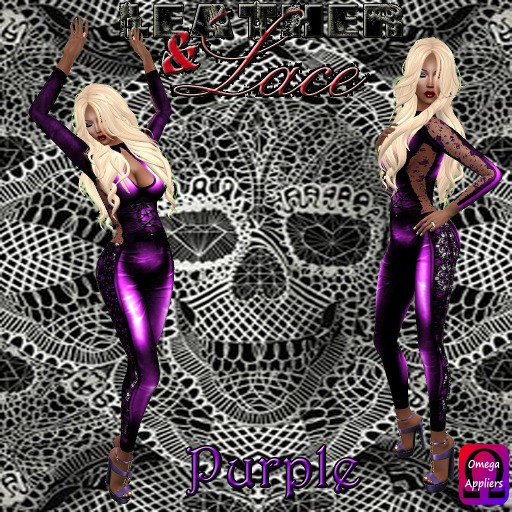 Leather & Lace- Purple
