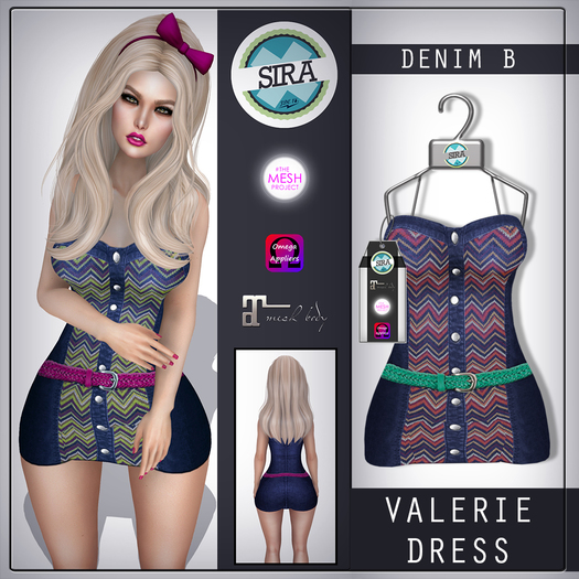 SIRA - [Mesh Body] Valerie Denim Dress - B