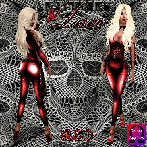 Leather & Lace- Red Outfit