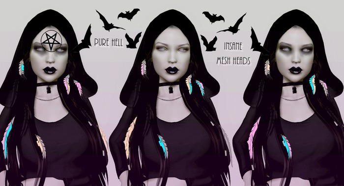 ᑭᑌᖇᕮ ᕼᕮᒪᒪ - MESH HEAD - INSANE - 3 versions