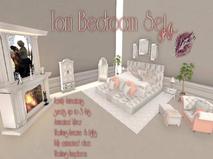 !TEASE! Toni Bedroom Set PG White Complete (Revised)