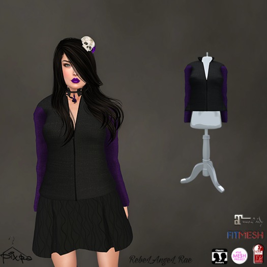Pixra Eva Jacket Purple Black