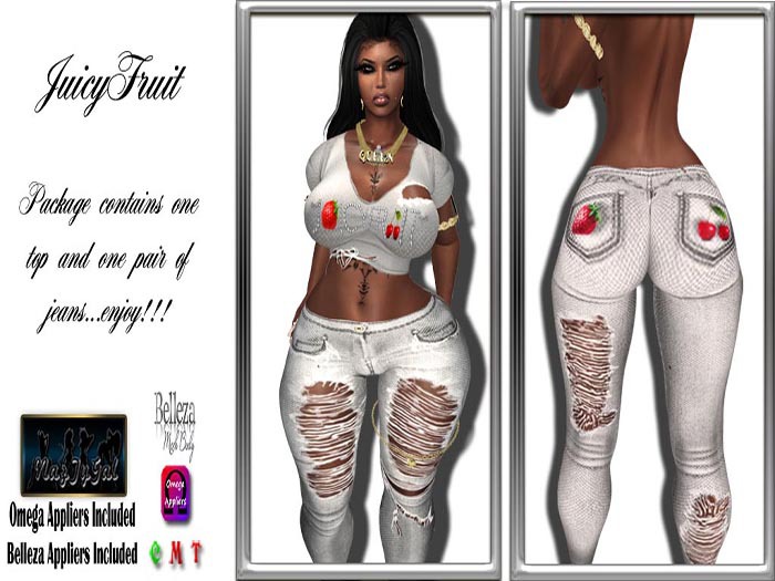 JuicyFruit Jean Fit Wht (Boxed)