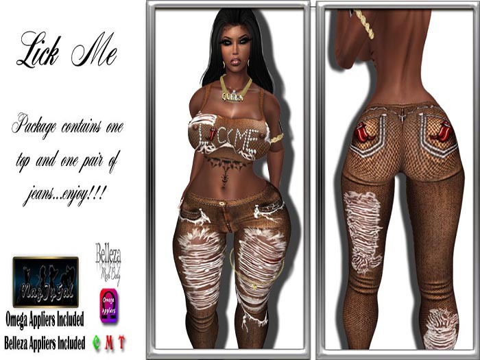 Lick Me Jean Fit Brw (Boxed)