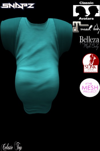 Snapz-Celeste Top (Teal)