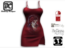 [Bathory DGS] Cami Dress Muerte Red (BELLEZA, MAITREYA, SLINK)