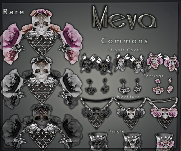 Meva Rose + Skull Bangle Pastel Box