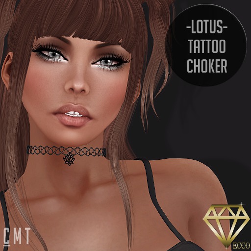 .:ECCO:. Lotus Tattoo Choker