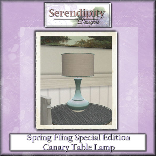 Serendipity Designs - SFSEBR - Canary Table Lamp (boxed)