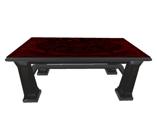 Red Flame Pentagram Table