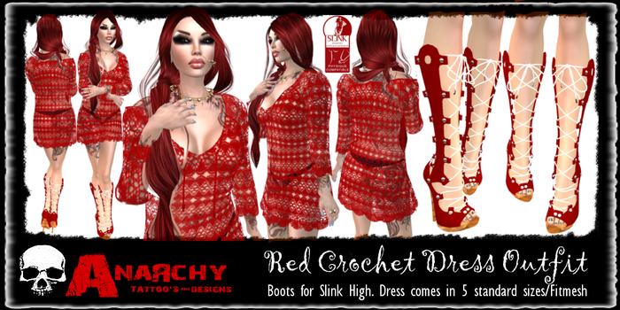 RED Crochet Dress Outfit