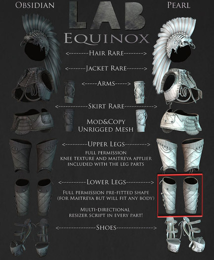 [LAB737] Equinox Lower Legs Pearl