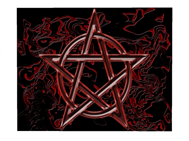 Red Smoke Pentagram Poster