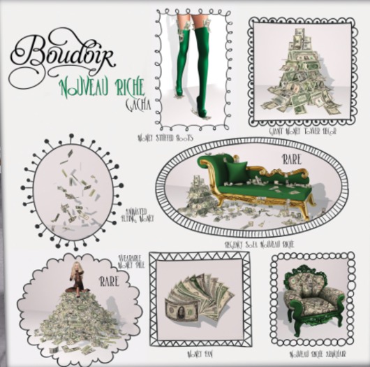 Boudoir Nouveau Riche Gacha-Money Stuffed Boots