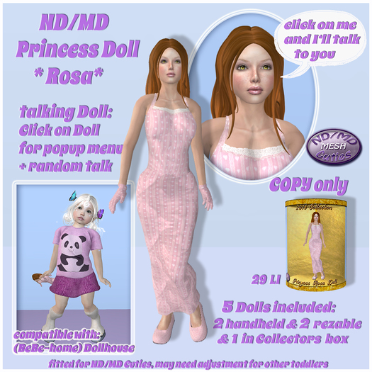 ND/MD Princess Doll Rosa - toy
