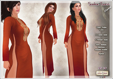 [V/W] Saba Tunic Flame - Classic, Fitmesh & Mesh Avatars Ethnic Fantasy Tunic w/ open sides