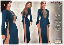 [V/W] Saba Tunic Blue - Classic, Fitmesh & Mesh Avatars Ethnic Fantasy Tunic w/ open sides