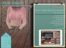 Addams // Betty T-Shirt w/Holes & Bra // Turquia