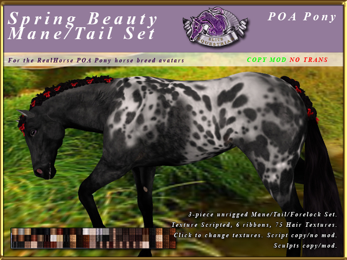 *E* Spring Beauty Mane/Tail Set [BOXED] RHPOA Pony