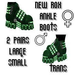 (BL) New Rox Ankle Boots Green Small & Large