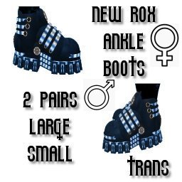 (BL) New Rox Ankle Boots Sky Blue Small & Large