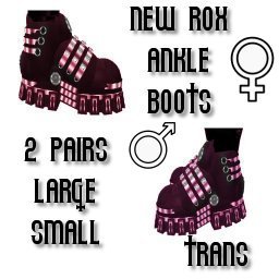 (BL) New Rox Ankle Boots Pink Small & Large