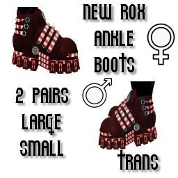 (BL) New Rox Ankle Boots Red Small & Large