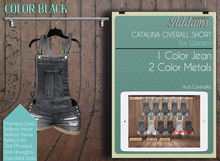 Addams // Catalina Overall Short // Black