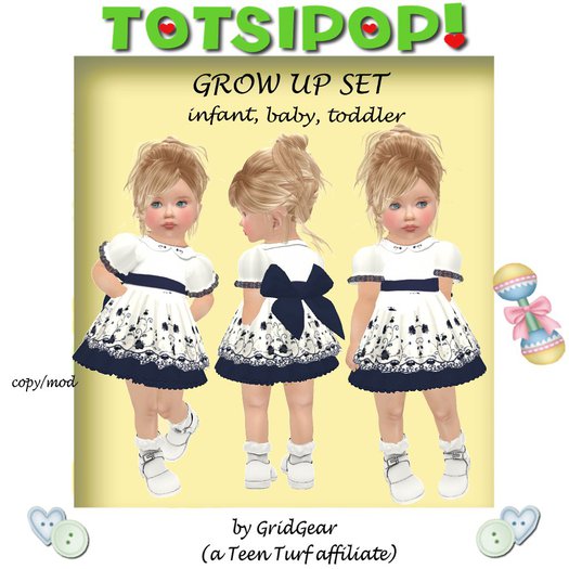 TOTSIPOP! Set of Three Navy Lace Dress