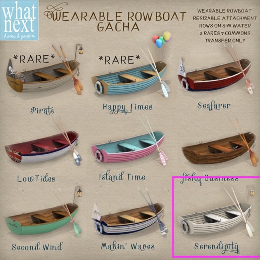 {what next} 'Serendipity' Wearable Row Boat (boxed)