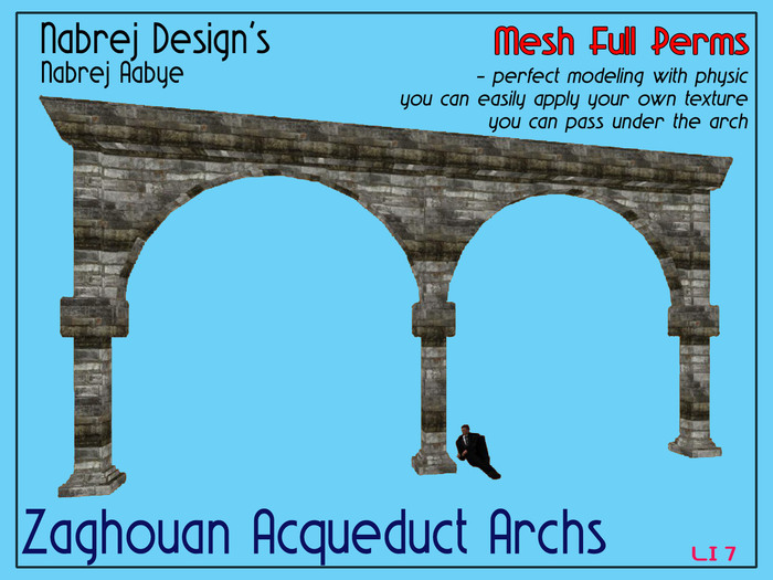 Zaghouan Acqueduct Archs Mesh