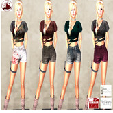 *e.t.* Ripped Crop Top & High Waist-ed Shorts DEMO