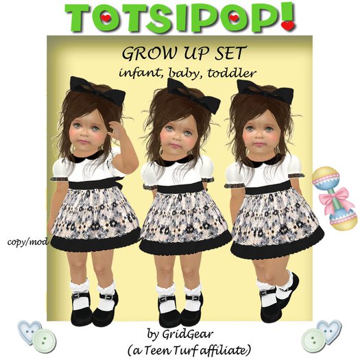TOTSIPOP! Grow Up Set Black Evening Lace
