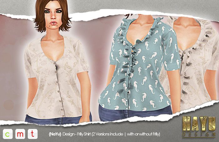 {NaYu} Design - Frilly Shirt (Beige)